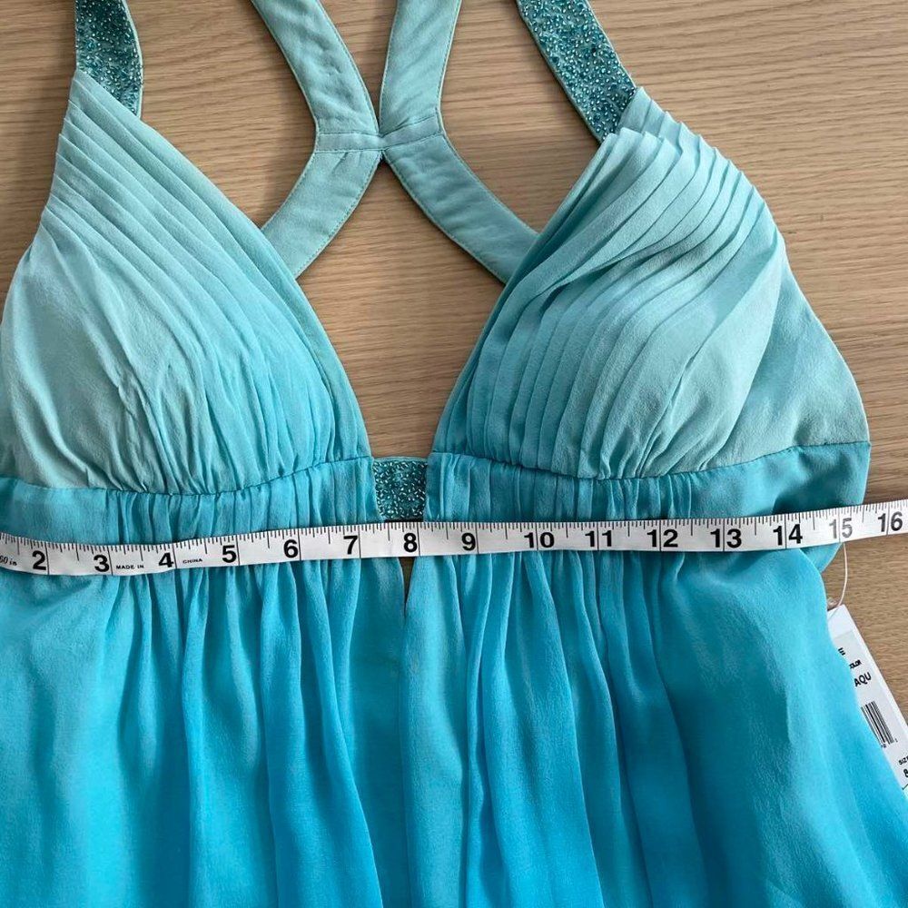 Aidan by Aidan Mattox Teal Mini Dress - Picture 8 of 11